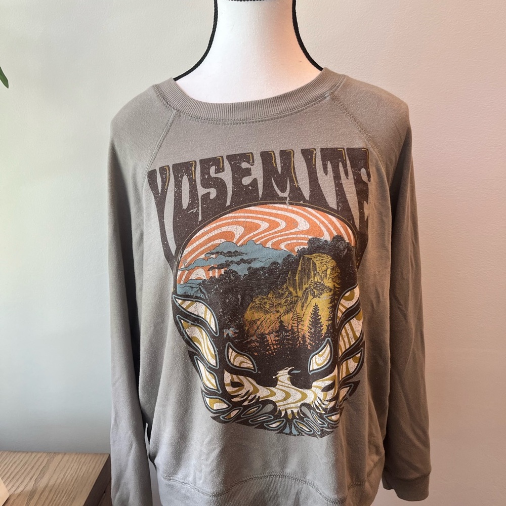 Altar'd State Yosemite Gray Long Sleeve Tee